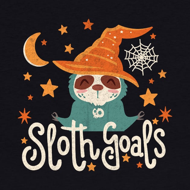 Sloth Halloween Goals by Tees For UR DAY